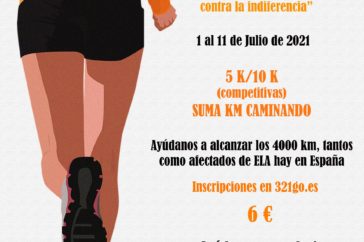 Cartel carrera virtual contra la ELA Cartel carrera virtual contra la ELA