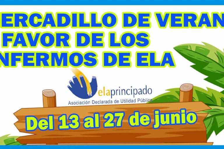 Cartel Mercadillo de verano de ELA Principado del 13 al 27 de junio de 2024